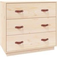 vidaXL Sideboard in Solid Pine Wood - Rustic Brown - Storage Cabinet with Spacious Drawers - Ideal for Living Room, Bedroom, Office