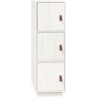 vidaXL Highboard White 34x40x108.5 cm Solid Wood Pine NEW