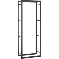 Firewood Rack Matt Black Steel Log Stand Wood Pile Storage Holder vidaXL