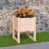 vidaXL Planter 40x40x52.5cm Solid Wood Pine