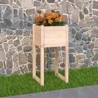 vidaXL Planter 40x40x81cm Solid Wood Pine