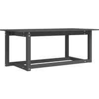 vidaXL Coffee Table - Grey, Rectangular, Solid Pine Wood Construction, Stable Wooden Frame, Sturdy Table Surface, Modern Living Room Furniture