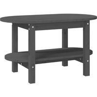 Vidaxl Coffee Table Grey 80X45X45 Cm Solid Wood Pine, Grey