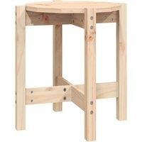vidaXL Coffee Table - Ø 42.5x45 cm, Premium Solid Pine Wood, Round Brown Table, Perfect for Living Room, Easy Assembly, Modern Design