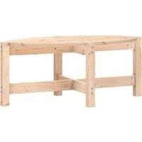 vidaXL Solid Pine Wood Coffee Table - Rustic Oval Home Furniture with Practical Tabletop for Living Room, Brown