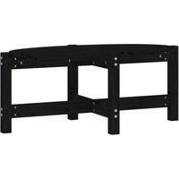 Revera Coffee Table Black 87x48x35 cm Solid Wood Pine