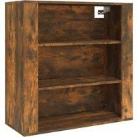 vidaXL Wall Cabinet Smoked Oak 80x33x80 cm Engineered Wood