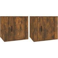 vidaXL Bedside Cabinets 2 pcs Smoked Oak 50x39x47 cm