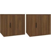 vidaXL Bedside Cabinets 2 pcs Brown Oak 50x39x47 cm