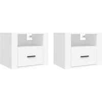 1/2x Wall-mounted Bedside Cabinet Floating Bedside Unit Multi Colours vidaXL