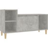 vidaXL TV Cabinet Concrete Grey 100x35x55 cm Engineered Wood Hifi