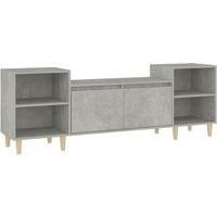 vidaXL TV Cabinet Concrete Grey 160x35x55 cm Engineered Wood