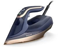 Philips Azur 8000 Series Steam Iron - 85 g/min of Continuous Steam, 260g Turbo Steam Boost, 3000 W, OptimalTEMP Technology, SteamGlide Elite Soleplate, Dark Blue (DST8050/26)