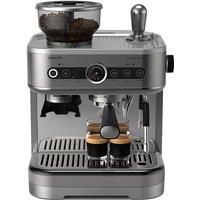 PHILIPS Barista Brew Espresso Machine - Intuitive Guidance. Calibrated Tamping. Elegant Design. 280g Dual Bean Container. Semi Automatic Espresso Machine. Metal Silver (PSA3228/01)