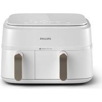 PHILIPS 3000 Series NA353/19 9L Dual Basket Air Fryer - White, White