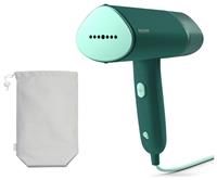 Philips 3000 Series Handheld Steamer - 1000W, 20 g/min Steam, Detachable 120ml Water Tank, Metal Soleplate, Heated Plate, Storage Pouch Included, 660 g Light Weight, Dark Green (STH3020/70)