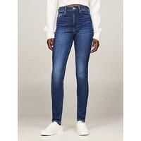 Tommy Jeans Women/'s Sylvia Hgh Skn Ch0258 Co Dw0dw19258 Skinny, Denim Dark, 34W / 32L