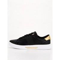 Tommy Hilfiger Panel Court Trainers - Black