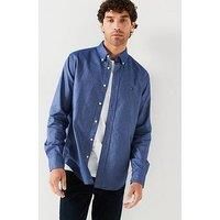Tommy Hilfiger Solid Heritage Oxford Regular Fit Shirt - Navy