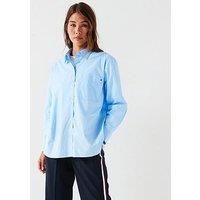 Tommy Hilfiger Poplin Long Sleeve Shirt - Blue