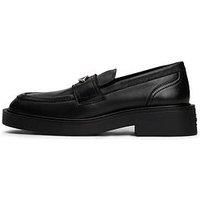 Tommy Jeans Flat Leather Loafer - Black