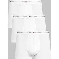 Tommy Hilfiger Men’s 3 Pack Cotton Trunks, White (White/White/White), XL