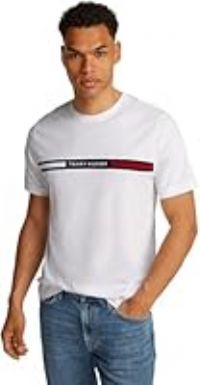 Tommy Hilfiger Men/'s Hilfiger Chest Insert Tee Mw0mw36498 S/S T-Shirt, White (White), XXL