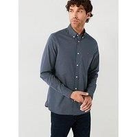 Tommy Hilfiger Men’s Slim Fit Pointed Collar Shirt, Multicolor (Carbon Navy/Ecru), XXL