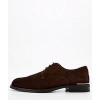 Tommy Hilfiger Men CORE RWB Hilfiger Suede Shoe (FM0FM04868) Derby Shoes, Brown (Dark Coffee), 6.5