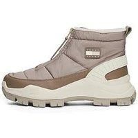 Tommy Jeans Zip Front Chunky Boots - Beige