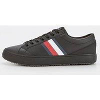 Tommy Hilfiger Stripe Hi Vulcanised Core Cleat Sneakers - Black