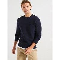 Tommy Hilfiger  ESSENTIAL STRUCTURE CREW NECK  men's Sweater in Marine