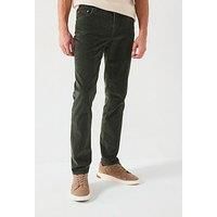 Tommy Hilfiger Denton Straight Fit Washed Corduroy Chinos - Dark Khaki