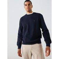 Tommy Hilfiger Men’s Essential Crew Neck Regular Fit Fleece Sweatshirt, Blue (Desert Sky), M