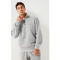Tommy Hilfiger Essential Fleece 1/4 Zip Sweat - Grey