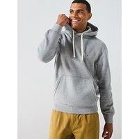 Tommy Hilfiger Men’s Essential Regular Fit Fleece Hoodie, Grey (Medium Grey Heather), L