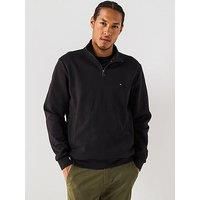 Tommy Hilfiger Essential Intechno 1/4 Zip Sweat Top - Black