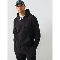 Tommy Hilfiger Men’s Essential Regular Fit Fleece Hoodie, Black (Black), XL
