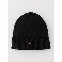Tommy Hilfiger Men/'s Th Flag Pima Cotton Beanie Am0am12796 Beanie, Black (Black), One Size