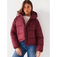 Tommy Jeans Womens Tjw Aspen Ext Dw0dw18841 Puffer Jacket, Purple (Deep Rouge), XXL UK