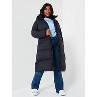Tommy Hilfiger Plus Mid-Length Padded Coat - Navy