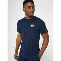 Tommy Jeans Slim Essential Flag T-Shirt - Navy