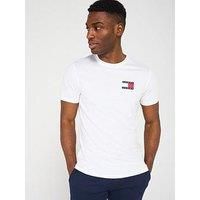 Tommy Jeans Slim Essential Flag T-Shirt - White
