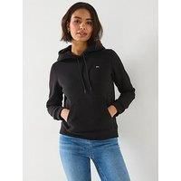 Tommy Jeans Women’s Regular Fit Flag Hoodie, Black (Black), XS