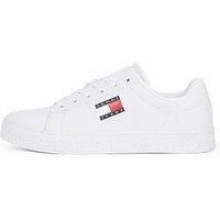 Tommy Jeans Outsole Logo Trainer - White/Pink