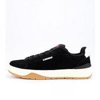 Tommy Jeans lace-up sneaker trainers in black