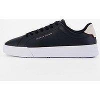 Tommy Hilfiger Men’s Detail Essential Leather Court Trainers