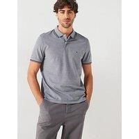 Tommy Hilfiger Regular Fit Two Tone Oxford Polo Shirt - Navy