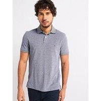 Tommy Hilfiger Regular Fit Microprint Polo Shirt - Navy