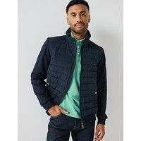 Tommy Hilfiger Quilted Zip Through Sweat Top - Navy
